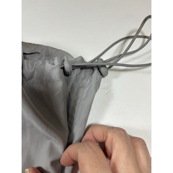 Guess Parachute Utility Pants Light Grey Size 29 Wide Leg Drawstring Pockets - Picture 9 of 12